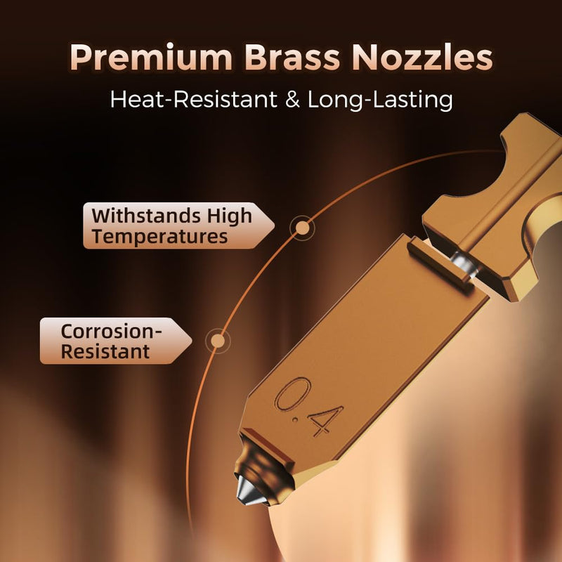 FLASHFORGE AD5X 3D Printer 0.8mm Nozzle Assembly, 30S Quick-Detachable Nozzle,Max 300℃ High Temperature & High Flow 32mm³/s Nozzle for AD5X 3D Printers 0.8mm for AD5X