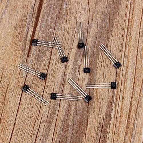 Ejoyous Pack of 10 Linear Hall Effect Sensors, A3144 3144E OH3144E Magnetic Detector 3-Pin Sensitive Switch Switches TO-92UA 3pin SIP