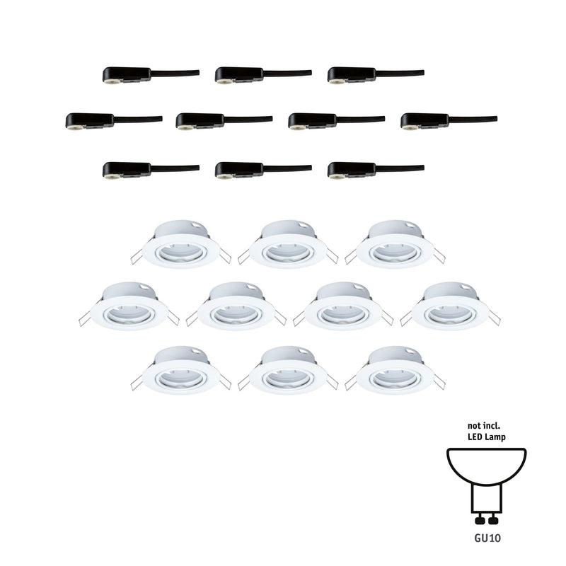 Paulmann EBL 93400 Base LED Recessed Light Round Max. 10 W Recessed Spotlight Matt White