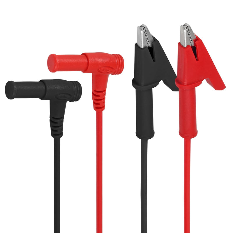 [Australia - AusPower] - DIANN 4 Sets Multimeter Test Leads Banana Plug Right Angle to Alligator Clips Soft Test Cable Wires for Electrical Testing 3.3ft / 1m 8pcs 