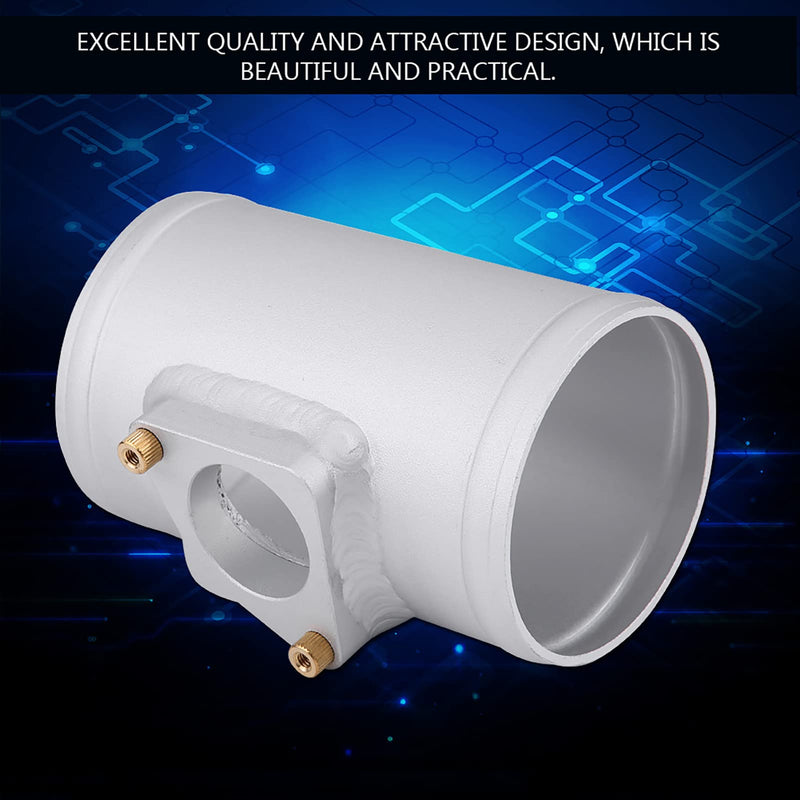 Air Flow Sensor Adapter Aluminium Alloy Car Air Flow Inlet Meter Base Silver for Air Intake Meter Holder 63 70 76 83 mm (Outer Diameter 70 mm), Fuel System