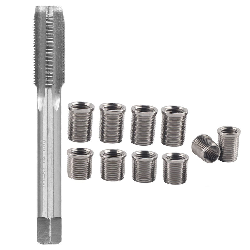 [Australia - AusPower] - Spark Plug Thread Repair kit, M10x1.0 Bolt, M12x1.0 Tap Stainless Steel Repair kit for Automotive Engine M10x1.0 Bolt M12x1.0 Tap 