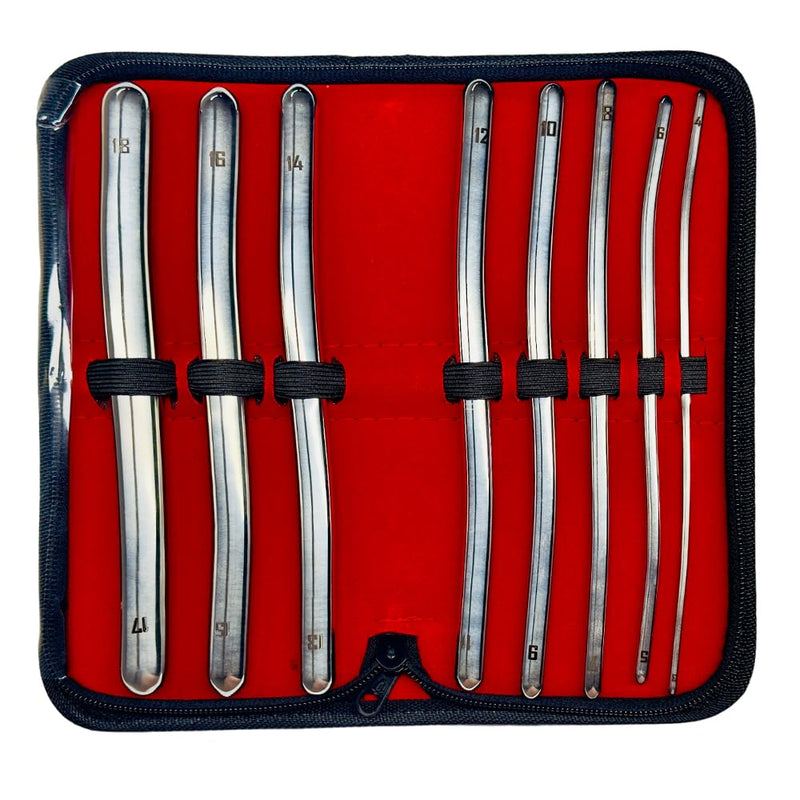 [Australia - AusPower] - Hegar Medical Dilators Sound Set, 7.5 inches Double Ended Urethral Sounds Kit, Hegar Sounds Set, Urethra Dilators Set of 8 Double Ended Instruments 1 