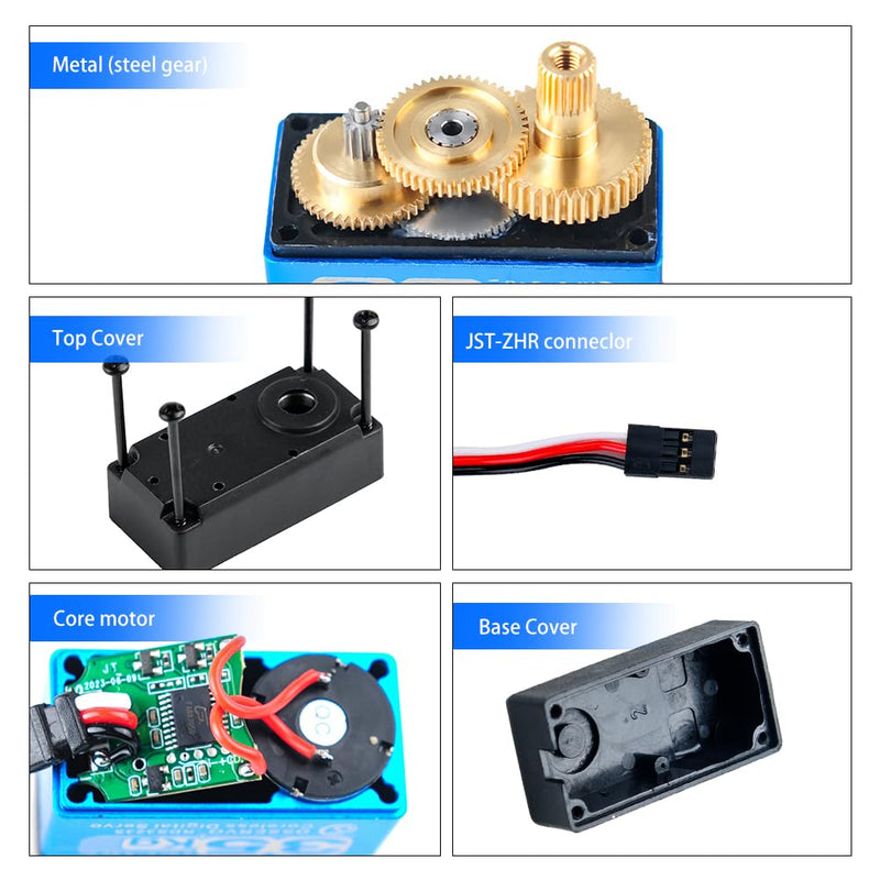 [Australia - AusPower] - RDS3235 Digital Servo Robot Servo Coreless Motor 35KG High Torque Metal Gear DC5-7.4V with U- Shaped Servo Bracket Arm Plate for DIY Robotic（270 Degree） 