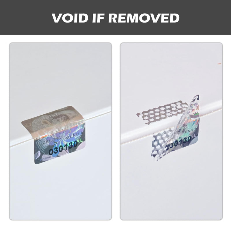 380PCS Hologram Tamper evident Stickers,Original Security Labels/Seals,Tamper Proof Warranty Void Sticker with Serial Number(0.6Inch X 0.6Inch)