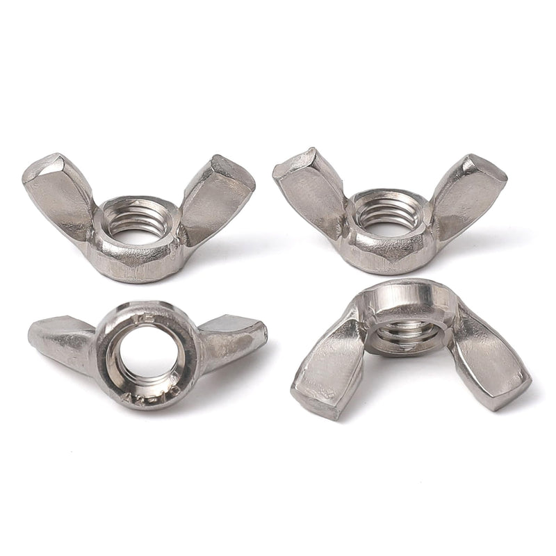 [Australia - AusPower] - M4 Wing Nuts Stainless Steel 304 Fasteners Parts Screws Hand Twist Tighten Ear Butterfly Nut,20Pcs 