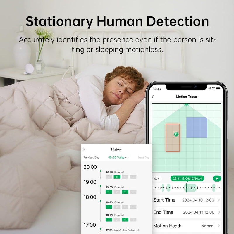 [Australia - AusPower] - Emotion Max Presence Sensor, 60GHz mmWave Radar WiFi Smart Motion Sensor, IR Blaster, Light Sensor, Motion2MQTT Home Assistant, Compatible with Alexa and Google Home eMotion Max-new 
