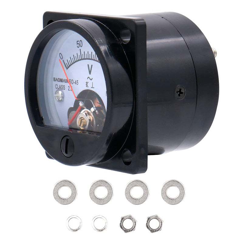 [Australia - AusPower] - Baomain Analog Dial Panel Meter Voltmeter Gauge SO-45 AC 0-150V Round Black 