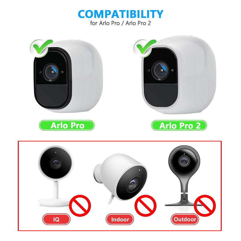 [Australia - AusPower] - 2 Pack 13FT Power Adapter Plug Charger for Arlo Pro and Arlo Pro 2, Arlo Q,Arlo Essential Spotlight, Arlo GO Indoor Camera(not for Go 2), Wyze Cam Pan v3 v2,Blink Mini Charging Cord Cable Replacement 2-Pack 13.2ft 