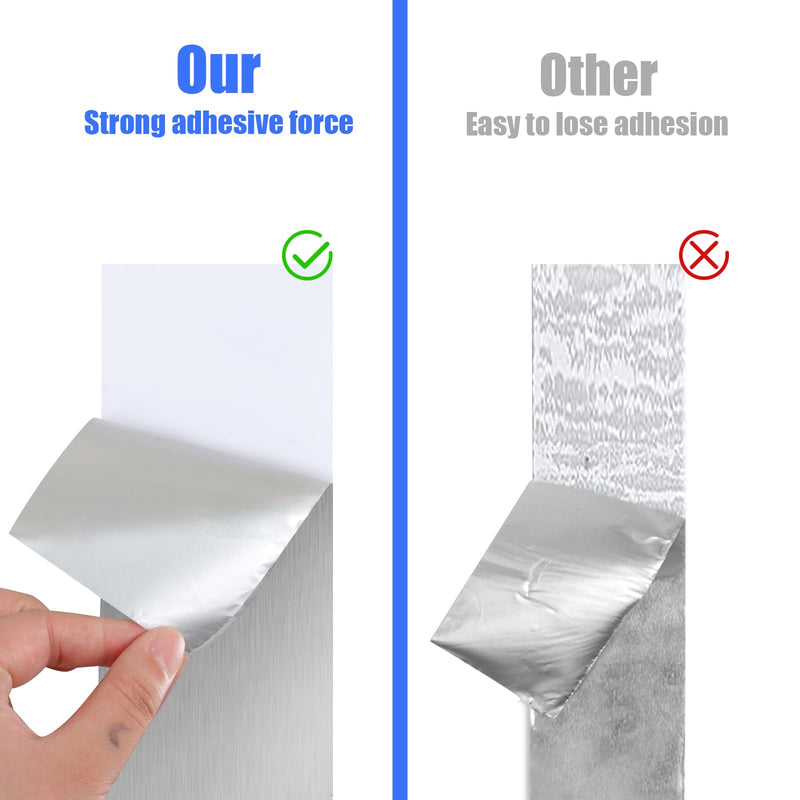 Romeda Aluminum Foil Tape, 3 inch x 65 Feet (3.9 mil), Insulation Adhesive Metal High Temperature Heavy Duty HVAC Tape, Silver for Ductwork, Dryer Vent, HVAC 3 inch x 65Ft