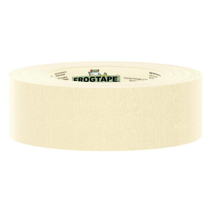 FrogTape High Bond Exterior Painter's Tape, 1.5 in Wide (1.41 in x 60 yd) High Adhesion Masking Tape for Painting, Works with Self-Cleaning Paint, Beige, 1 Roll