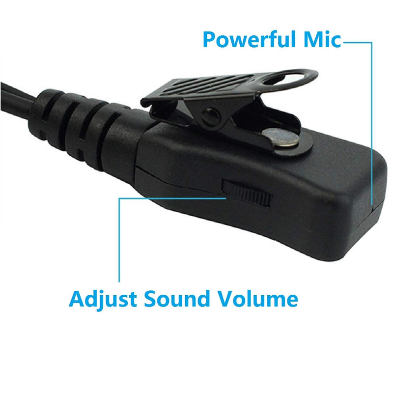 [Australia - AusPower] - Retevis Walkie Talkie Earpiece with Mic G Shape 2 Pin Adjustable Volume Headset Compatible with Retevis H-777 RT22 RT21 Baofeng UV-5R 888S 2 Way Radio(10 Pack) 