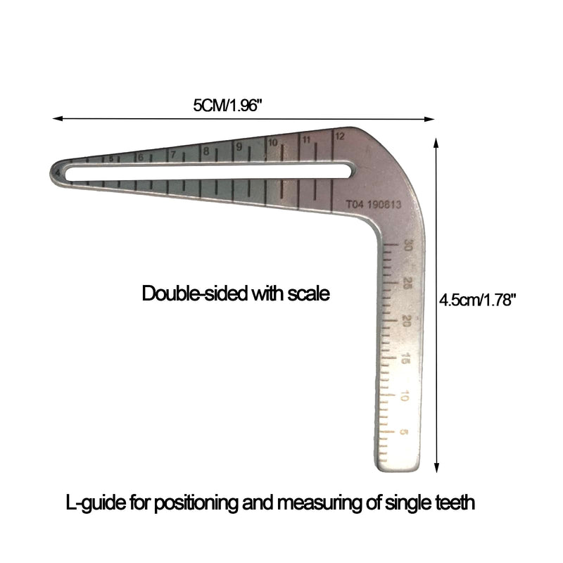 [Australia - AusPower] - Dental Implant Locating Guide Plate 6pcs/set Stainless Steel Implant Teeth Measuring Ruler Positioning Angle Ruler Dentist Implant Tool 
