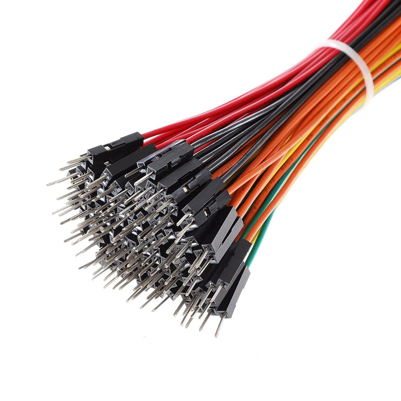 Breadboard Jumper Wires 20 AWG, Bestlus Exclusive Cable Jumpers Wire Bridges 15 cm M/M, 10 Colours, Pack of 120, Square Head 0.1 Inches (6 Inches, M/M) Male-Male, 15 cm 15CM / 6''
