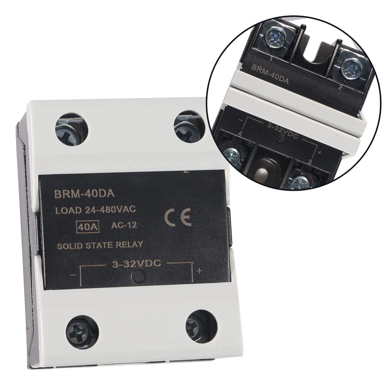 [Australia - AusPower] - Digital PID Temperature Controller REX-C100 PID Thermostat Temperature Controller Digital REX C100 with 40DA SSR Relay K Thermocouple Probe RKC and Black Heat Sink 40DA Black 