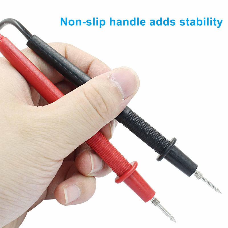 [Australia - AusPower] - Zorfeter 2pcs 85cm Long Multimeter Test Leads, CAT III 1000V 10A Digital Multimeters Cables, Right Angle Banana Plug Electrical Test Lead Probe Cable(Black, Red) 