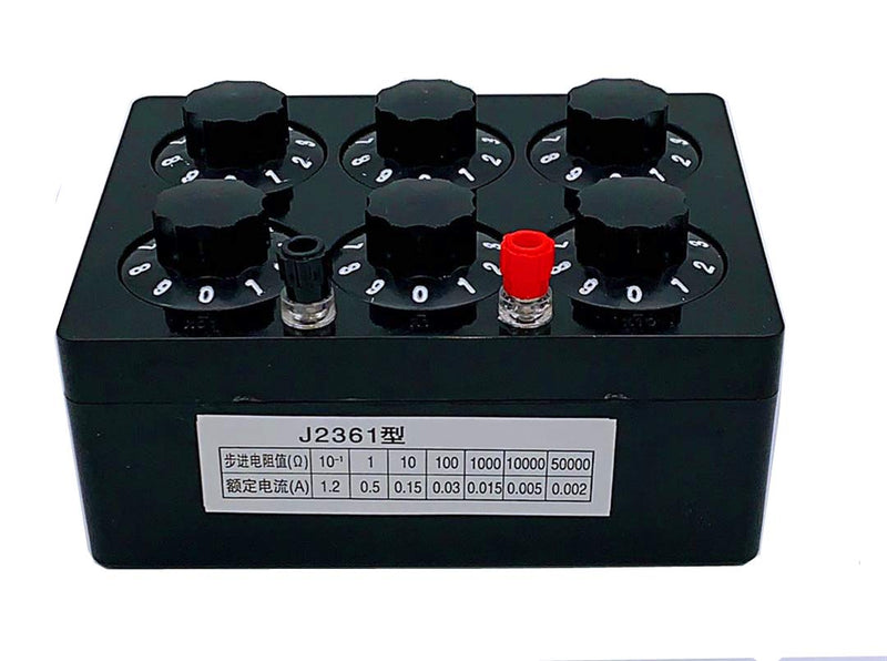 [Australia - AusPower] - Decade Resistance Box Adjustable Lab Rotary Resistor Substitution Box Precision DC Variable Knob Switch 0-99999.9 Ohms 0.5W 