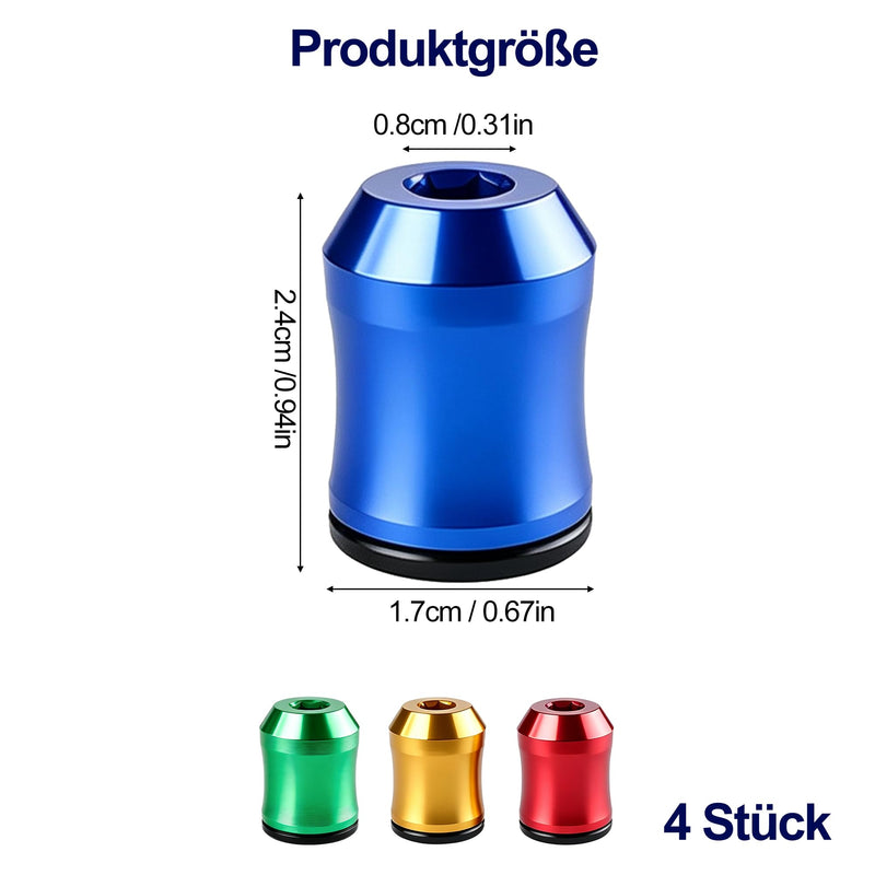 Magnetic Bit Holder 4 Pieces Screw Holder Attachment for Screwdriver | For craftsmen and DIY enthusiasts with magnetic screw ring and screw holder bit for precise work