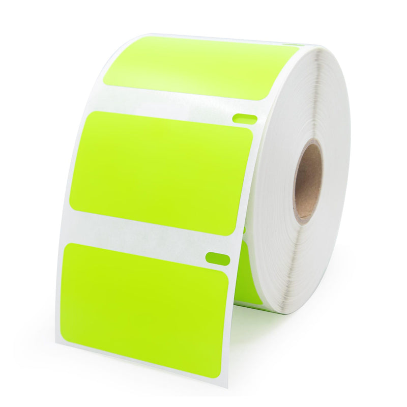LabelValue | LV-30334G Green Multipurpose Direct Thermal Labels - 2-1/4" x 1-1/4", Permanent Adhesive - Compatible with LabelWriter 450 Series and Earlier Printers