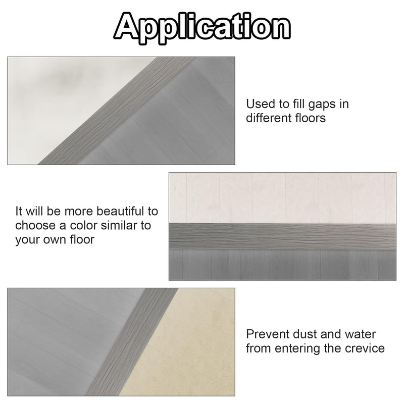 Floor Transition Strip - Self-Adhesive PVC Trim for Carpet to Flooring, Threshold Gap Cover (4ft x 1.97in, Grey Wood) 1.97 in x 4 ft