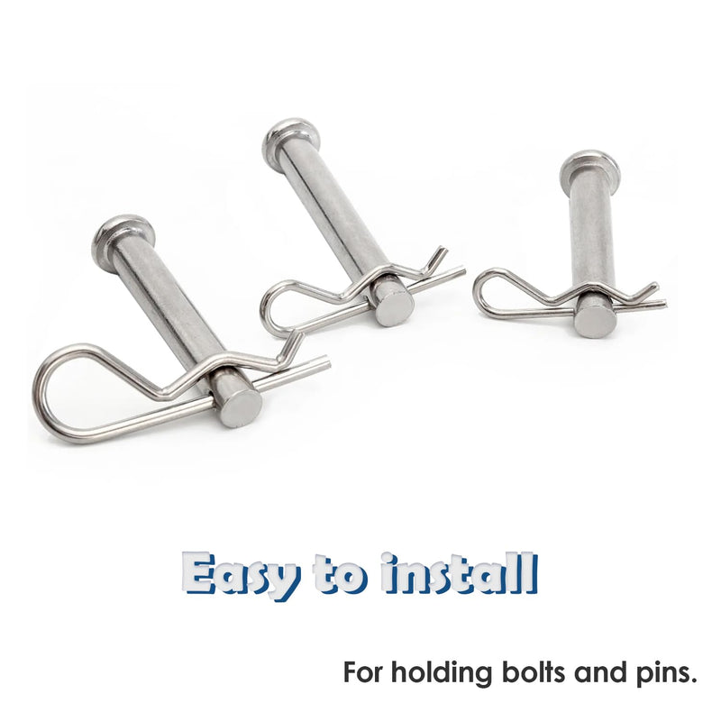 [Australia - AusPower] - 118PCS 6 Sizes Cotter Pin Assortment Kit Zinc Plated Steel R Shaped Small Hardware Hitch Pins Clip Cotter Pins Set OLA010-118 118PCS Assortment Kit 