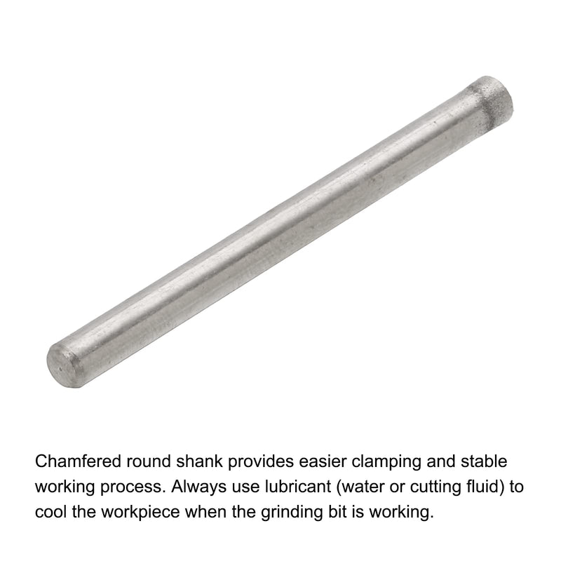 [Australia - AusPower] - uxcell Diamond Grinding Mounted Point, 4mm 600 Fine Grits Spherical Concave Head Bead Coarse Grinding Bit for Jade Amber Stone Beeswax Glass 