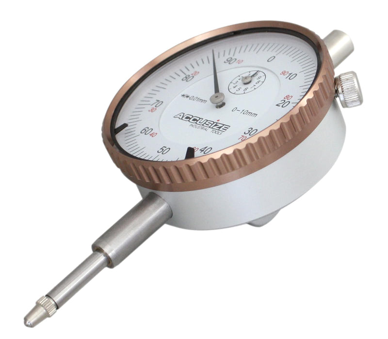 [Australia - AusPower] - Accusize Industrial Tools 0-10 mm by 0.01 mm Metric Dial Indicators, P900-S001 0-10mm x 0.01mm 