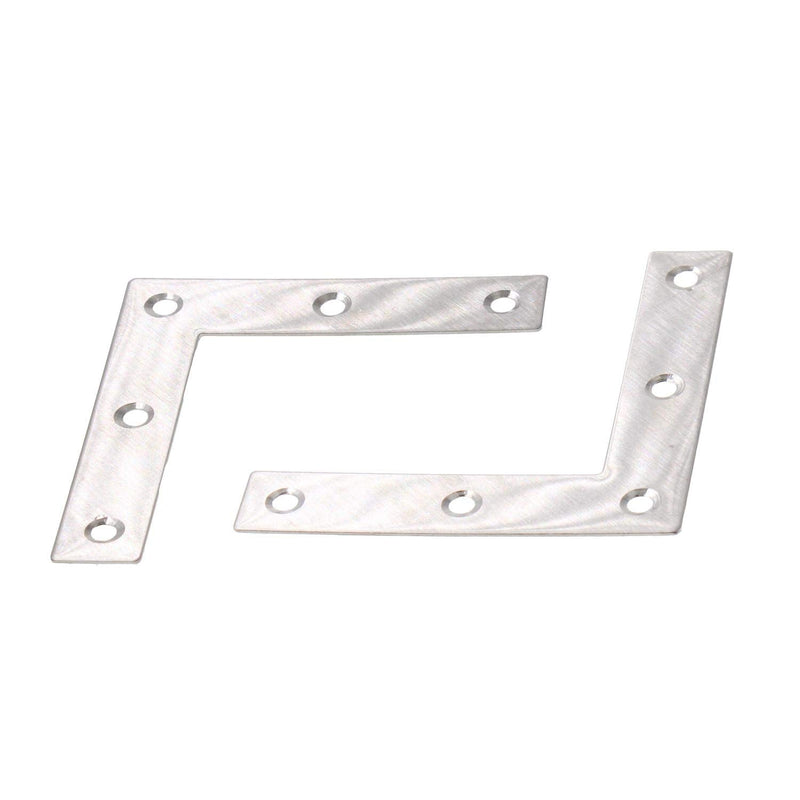 [Australia - AusPower] - 10 Pack Repair Mending Bracket Plate,ULIFESTAR Stainless Steel L Shape Flat Corner Brace Bracket for Wood,Metal Fixing Joining Bracket Support Brace for Shelves,Furniture and Cabinet 10 Pack(80x80mm) 80*80mm/3.15*3.15'' 