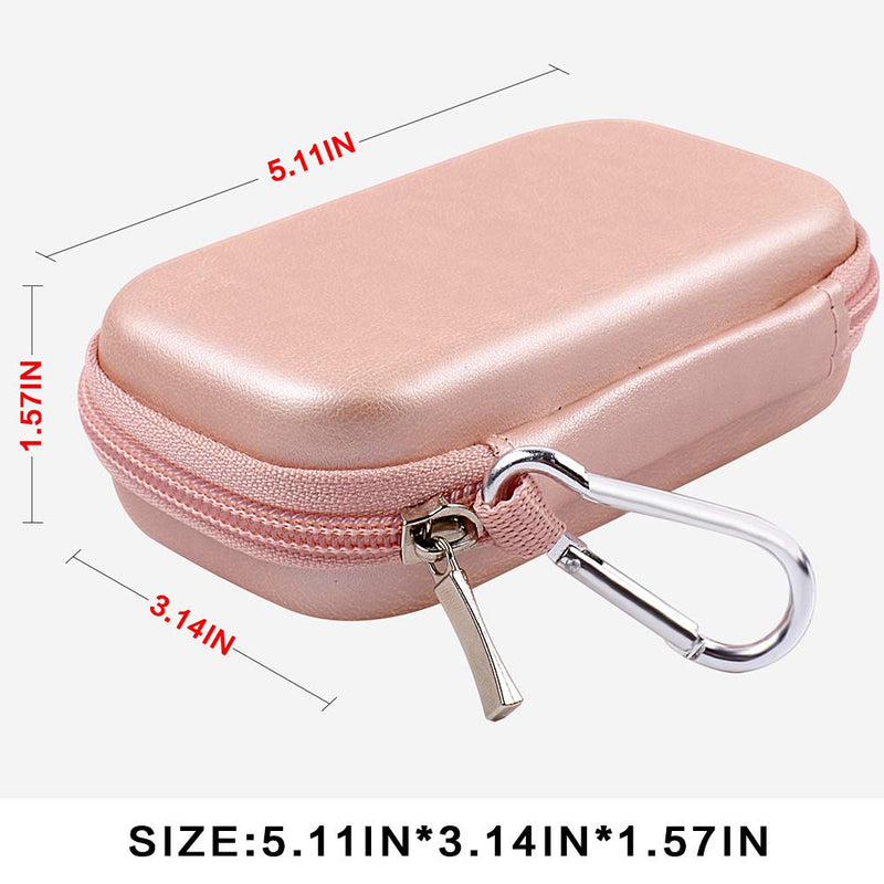 [Australia - AusPower] - MP3 & MP4 Player Case for SOULCKER/G.G.Martinsen/Grtdhx/iPod Nano/Sandisk Music Player/Sony NW-A45 and Other Music Players with Bluetooth. Fit for Earbuds, USB Cable, Memory Card - Rose Gold 