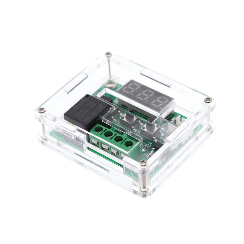 [Australia - AusPower] - 4 Pieces W1209 with Case 12V DC Digital Temperature Control Board Micro Digital Thermostat-50-110°C Electronic Temperature Control Module Switch with 10A Single Channel Relay and Waterproof Function 