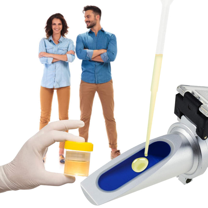 [Australia - AusPower] - 3-in-1 Clinical Refractometer with ATC for Tri-Scale Serum Protein 0-12 g/100ml Urine Specific Gravity SG 1.000-1.050 Refractive Index 1.333-1.360RI w/Extra LED Light & Pipette for Human Use Urine Sg / Serum Protein / Refractive Index 