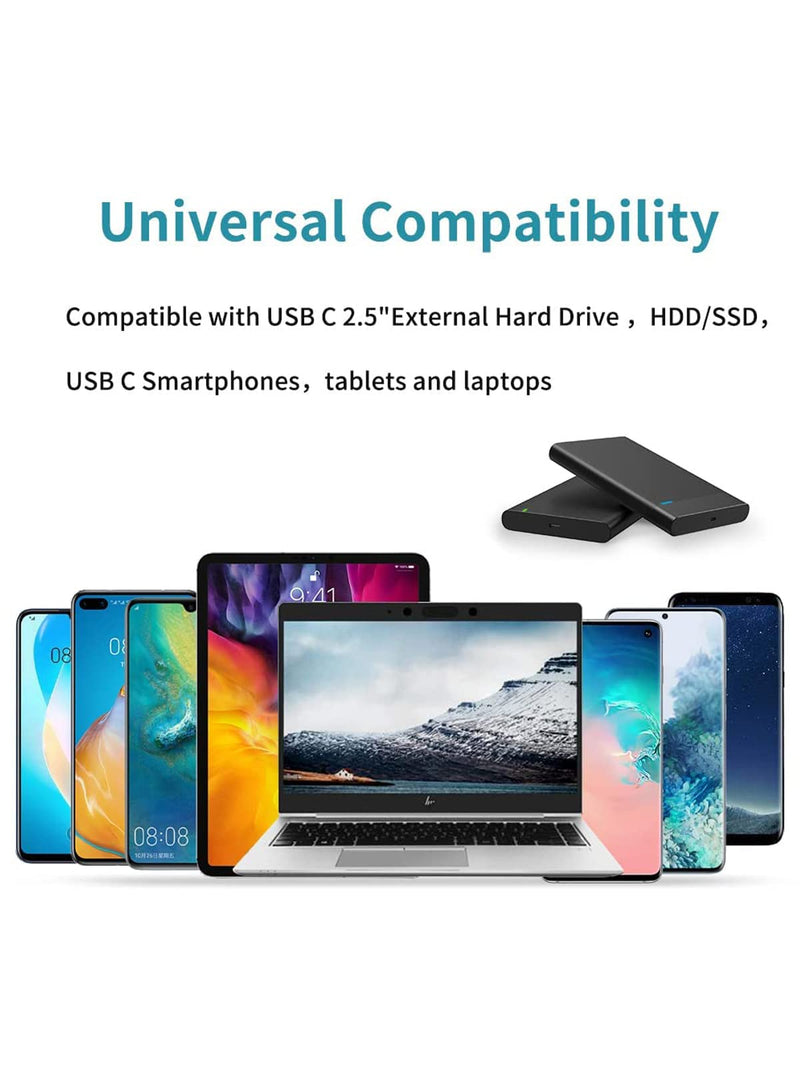 CableCreation 2-Pack USB C to USB A Cable 5FT,USB 3.1 USB 3.2 Gen2 10Gbps USB C Data Cable, Android Auto 3A for External SSD MacBook Pro iPad, Galaxy S24/S23, iPhone 16, 1.5m 5FT/1.5m Black
