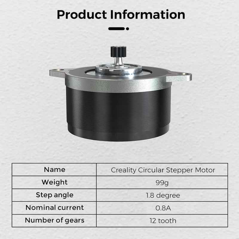 [Australia - AusPower] - Creality K1/K1 Max/K1C Extruder Motor, Original K1 Max Circular Stepper Motor 3D Printer Extruder Stepper Motor 0.8A 12 Tooth Gear, 3D Printer Stepping Motor for K1 SE/Ender 3 V3/Ender 3 V3 Plus 