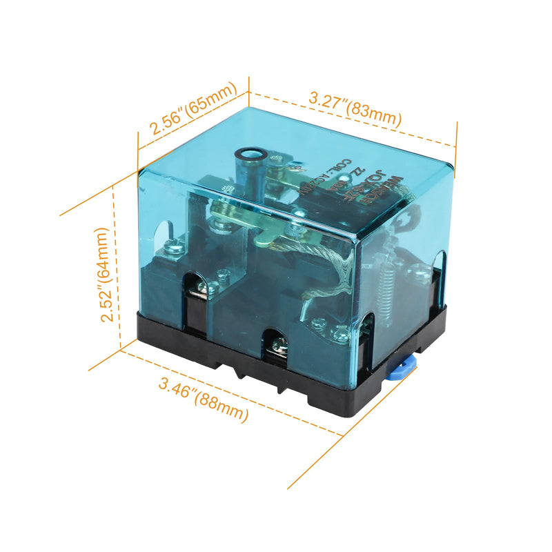[Australia - AusPower] - 2Pcs High Power Relay JQX-62F-2Z, Coil Voltage AC 220V 80A, DPDT 2NO 2NC, Electronmagnetic Relay, 35mm Rail Mount (AC 220V, 2) 