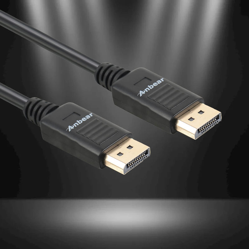 DisplayPort to Displayport Cable 6 Feet,Anbear Gold Plated Display Port to Display Port Cable 4K@60HZ Resolution(Male to Male) for DisplayPort Enabled Desktops and Laptops to Displays (10 Pack) 10 Pack