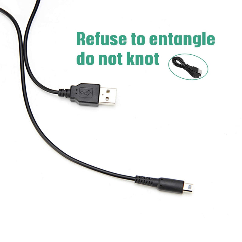 [Australia - AusPower] - 3DS USB Charger Cable, Power Charging Lead for Nintendo New 3DS XL/New 3DS/ 3DS XL/ 3DS/ New 2DS XL/New 2DS/ 2DS XL/ 2DS/ DSi/DSi XL Black 