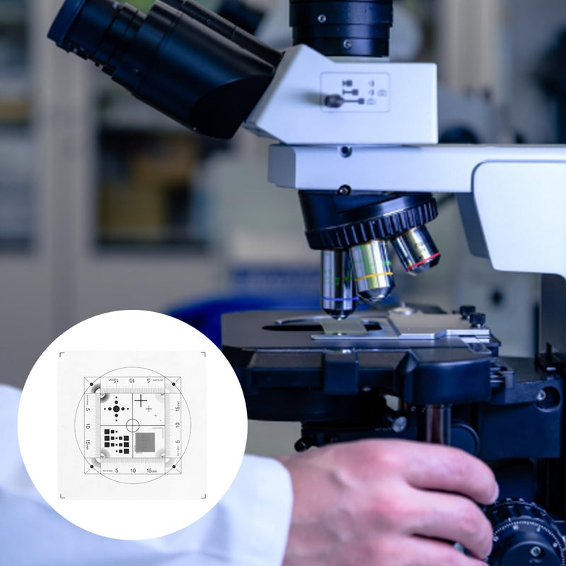 Ubric Microscope Micrometer Calibration Part, Microscope Measurement Calibration Film with Flexible PET for Accurate Measurements