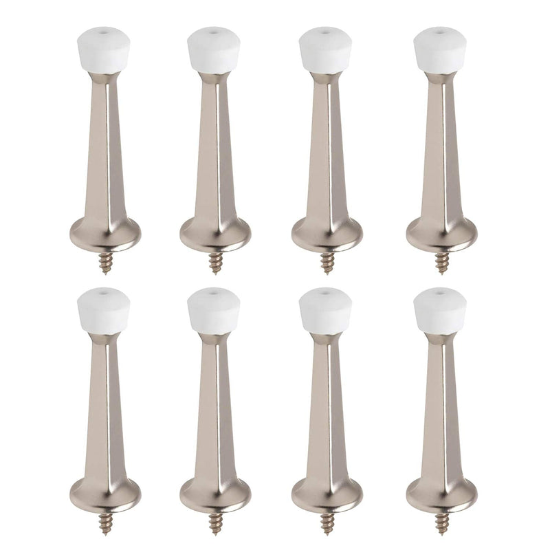 [Australia - AusPower] - Liberty Premium Door Stoppers Metal Solid Rigid Door Stop Brushed 3" (Satin Nickel, 8 Pack) Satin Nickel 