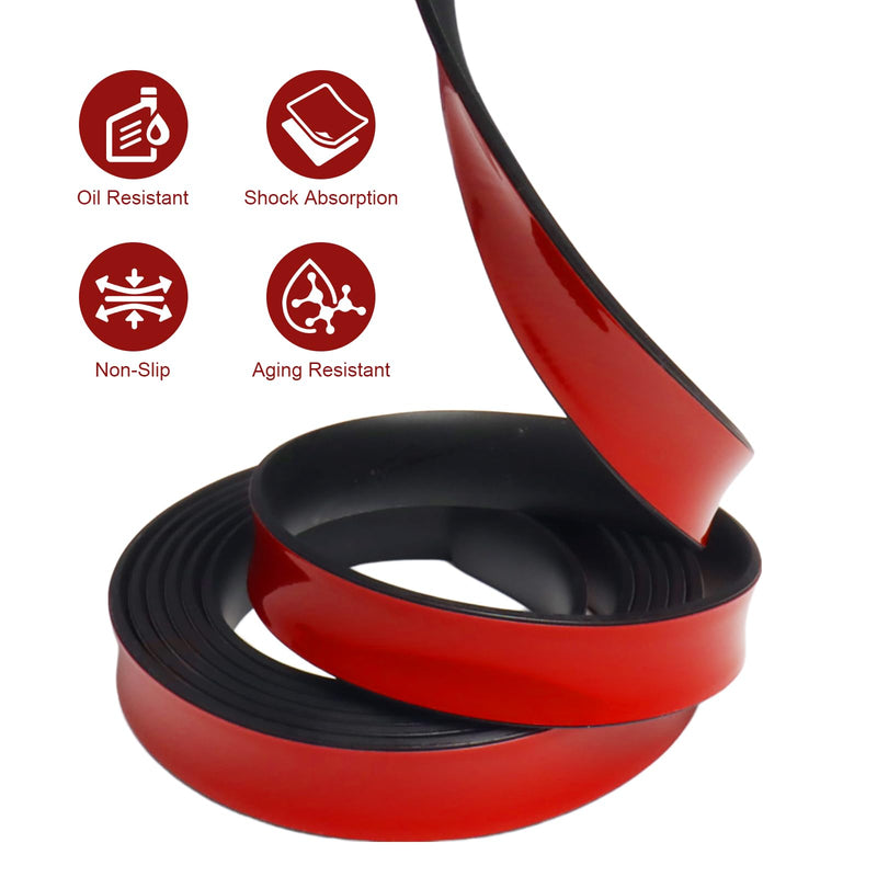 Rubber Strips with Adhesive Backing, 4" W x 1/16" T x 10' L Solid Neoprene Rubber Sheets, Rolls & Strips for DIY Warehouse Flooring, Gasket, Pads, Padding, Matting, Crafts Protection 4" Wide x 1/16" Thick x 10' Long