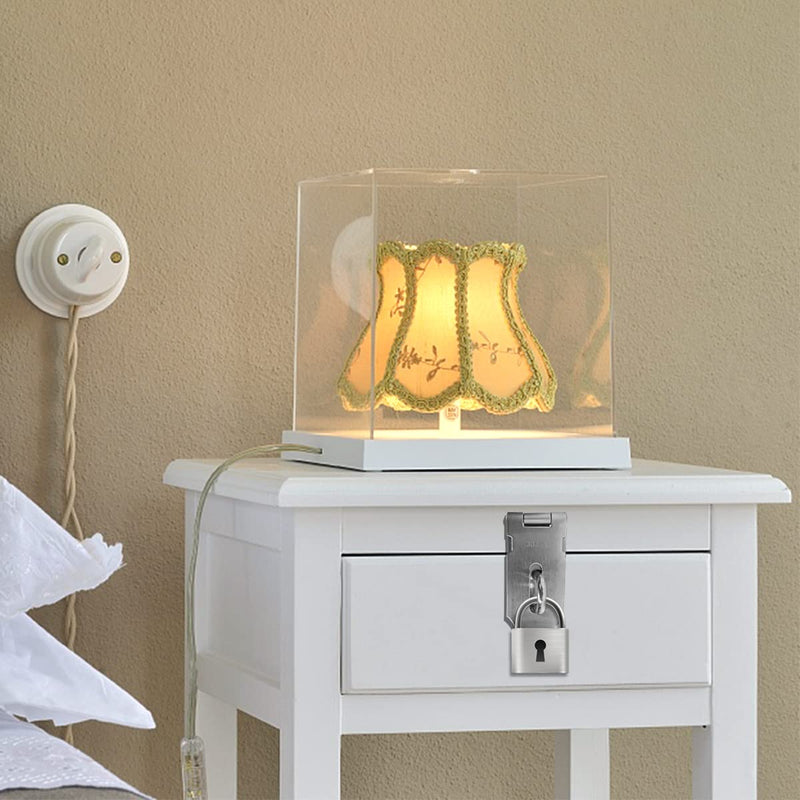 [Australia - AusPower] - 2Pcs Stainless Steel Gate Lock Hasp, Safety Packlock Clasp Lock Set for Doors, Cabinets, Closets and More (3inch-Silver) 3inch-Silver 