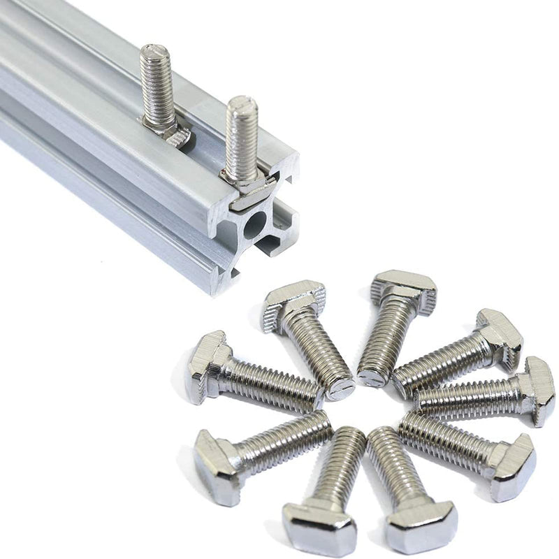 [Australia - AusPower] - Metric M8 x 20mm Thread T Slot,Drop-in Bolt T-Bolt,Hammer Head Bolt,T Screw Stud for 4545 Series Standard 10mm T-Slot Aluminum Extrusion Profile,Carbon Steel Nickel Plated (4545 Series,40Pcs) 45Series M8x20mm(40Pcs) 