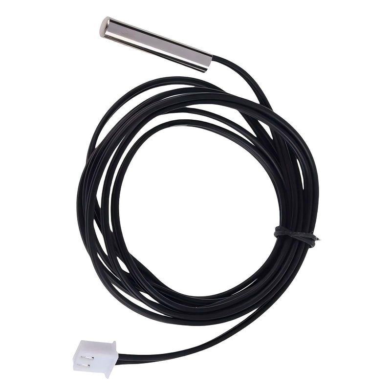 [Australia - AusPower] - 6Pcs 10K Temperature Sensor Probes 1M Waterproof Stainless Steel NTC 3950 Thermistor Sensor Probes Digital Temperature Transmitter Extension Cable 