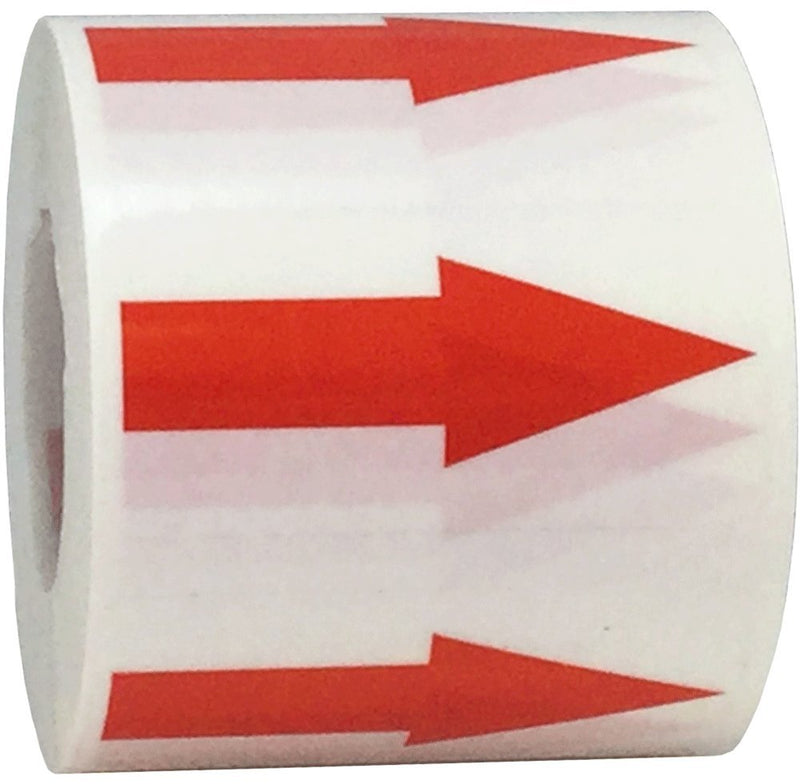 Removable Document Arrow Labels Red Transparent 1 x 2 Inch 500 Total Stickers