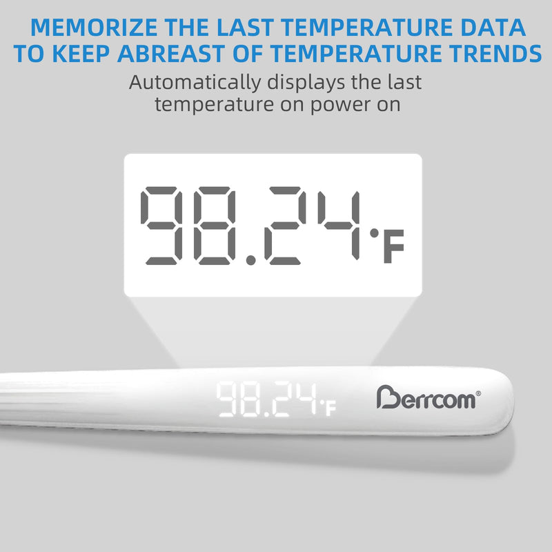 [Australia - AusPower] - [Value Bundle] Berrcom Rechargeable Digital Thermometer AET-F372 & Berrcom Digital Thermometers for Adults and Kids DT008 