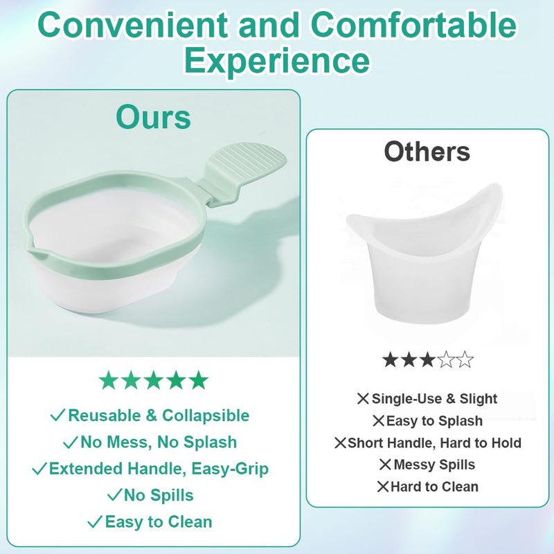 Reusable Urine Cup, 2 Pieces Collapsible Urine Catcher Cup, 50ml Sample Cup Sample Container, Easy to Use and Clean Green - 2 Pcs