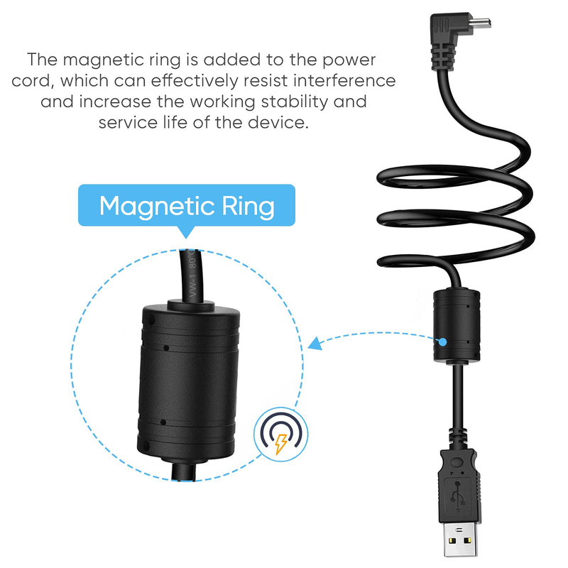 [Australia - AusPower] - Charging Cable for Garmin GPS,(18AWG 5ft) 90 Degree Angled GPS Vehicle Power Cable,Mini USB Charger Cord for Garmin zumo Garmin nuvi GPS Navigator,Compatible with Mini USB Charging Device 