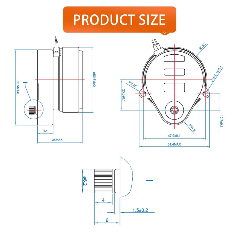 802360JA Motor 24V 5/6RPM Work Well with V8043/8044 Honey-Well Zone Valve-2Pack 2