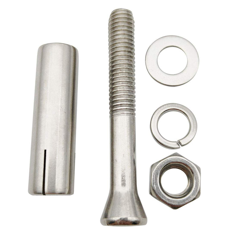 [Australia - AusPower] - Expansion Bolts, 304 Stainless Steel External Hex Nut Expansion Screw Bolts Sleeve Anchor M8x60mm 8Pcs Silver 