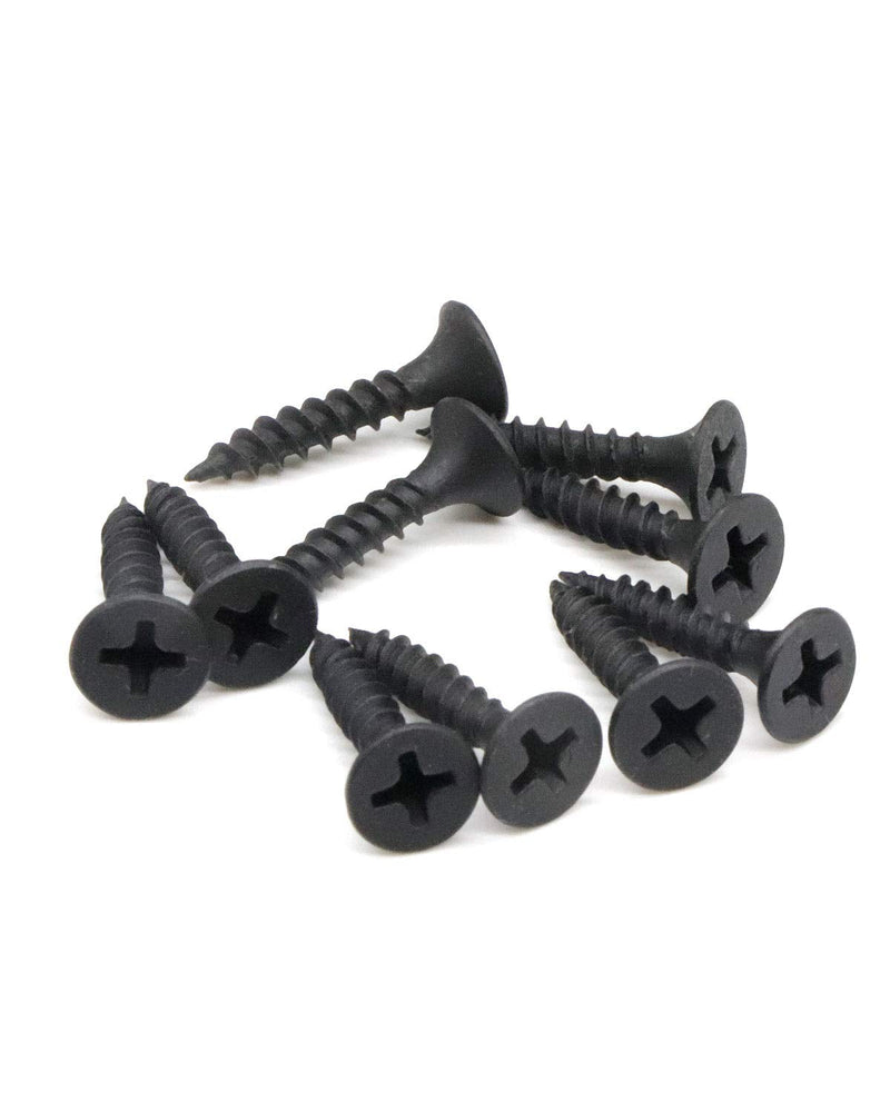 [Australia - AusPower] - 100pcs #6 x 3/4" Flat Head Phillips Drywall Screws Fine Thread Sharp Point Wood Screw, Carbon Steel 1022A, Black Phosphate #6 x 3/4" 100 