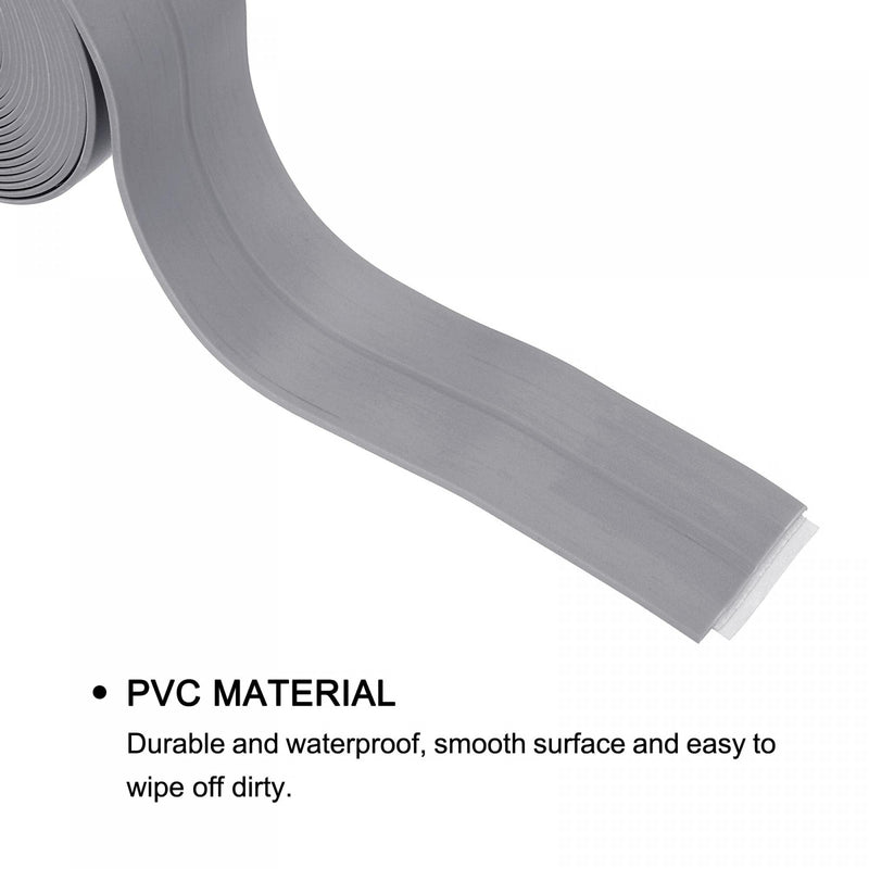[Australia - AusPower] - uxcell Waterproof Seal Caulk Strip Tape Self Adhesive 0.87"W x 10.5'L PVC Sealing Tape for Kitchen Bathroom Grey 2Pcs 